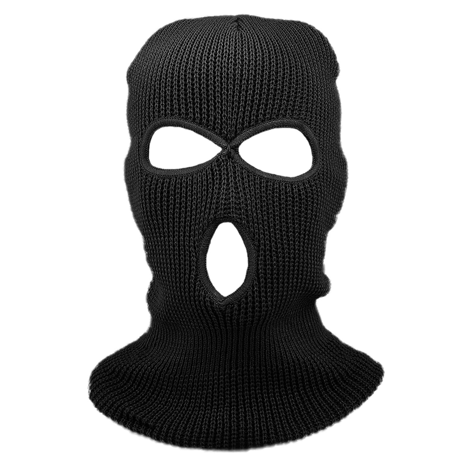 2 Gorros de esquí con 3 Agujeros for Toda la Cara, Resistentes al Viento, Punto, cálidos for Invierno, Unisex para Esquí Ciclismo