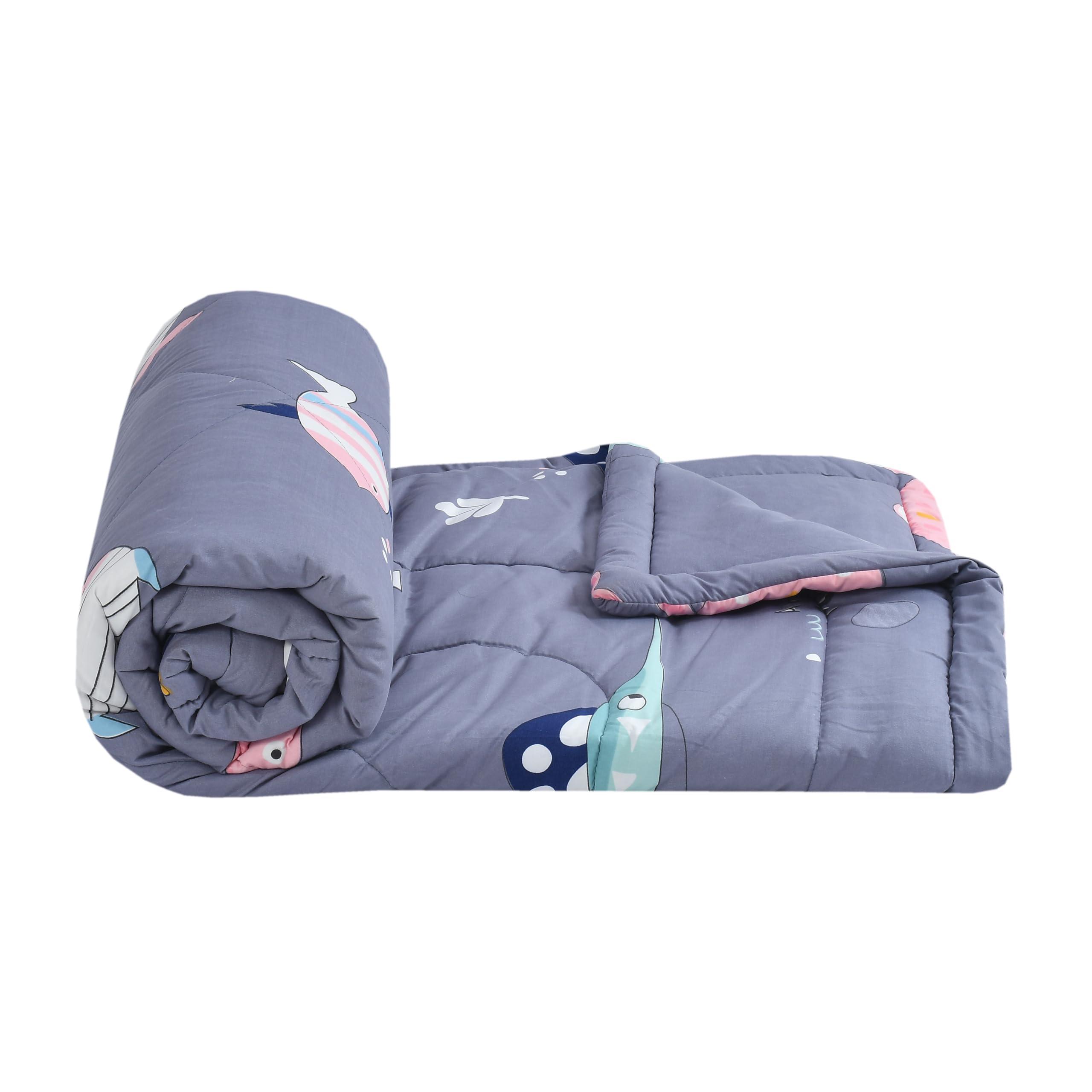FRESH FROM LOOM Summer Collection Single Bed Kids Bed Blanket | Cartoon Printed Dohar for Kids Boy & Girls | Soft Children Comforter | Summer Blanket (60 x 90 in | Fish Blue)-image-29