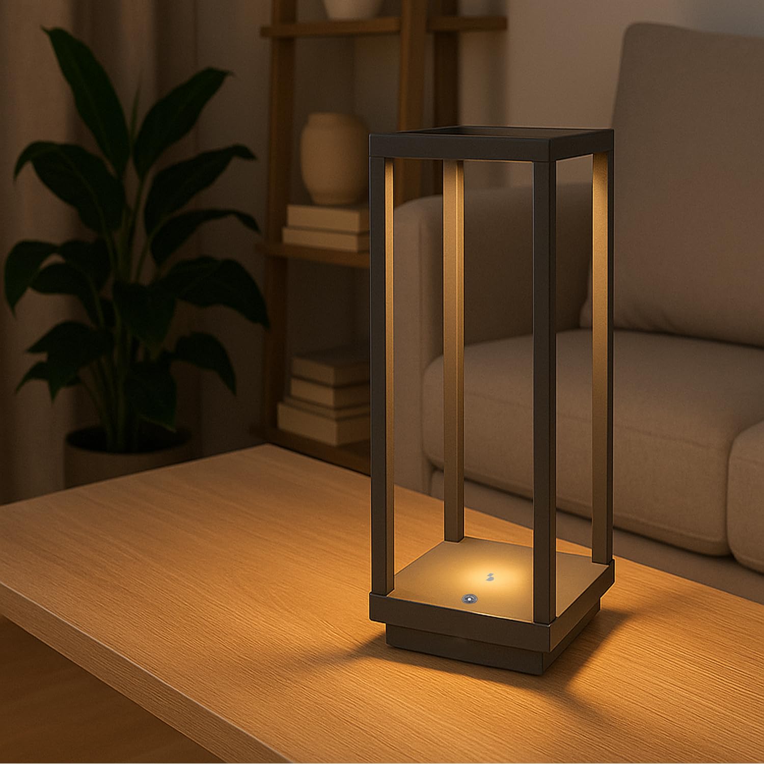 BEPER P207ILI103 Lanterna LED Ricaricabile, Lampada da Tavolo Dimmerabile 3 Luci (Calda, Naturale, Fredda), Autonomia 24h, USB, IP44 per Interno ed Esterno