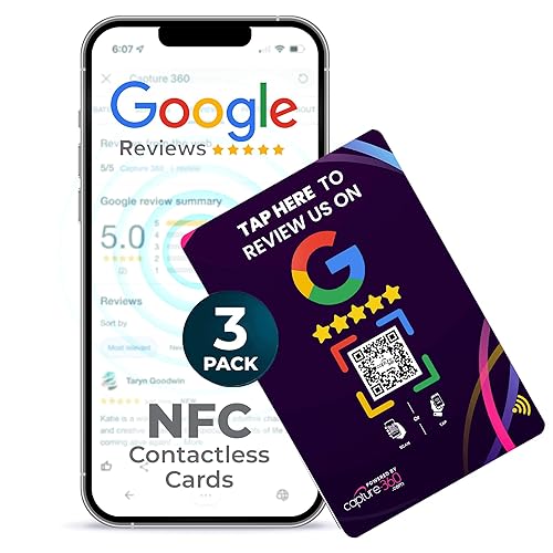 Capture 360 NFC Business Google Review Tap Card, Contactless, Enhances