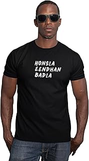 Dhurandhar Hindi Typography T-Shirt for Men | 180 GSM Bio-Wash Cotton Half Sleeve Tee | Regular Fit Casual Wear