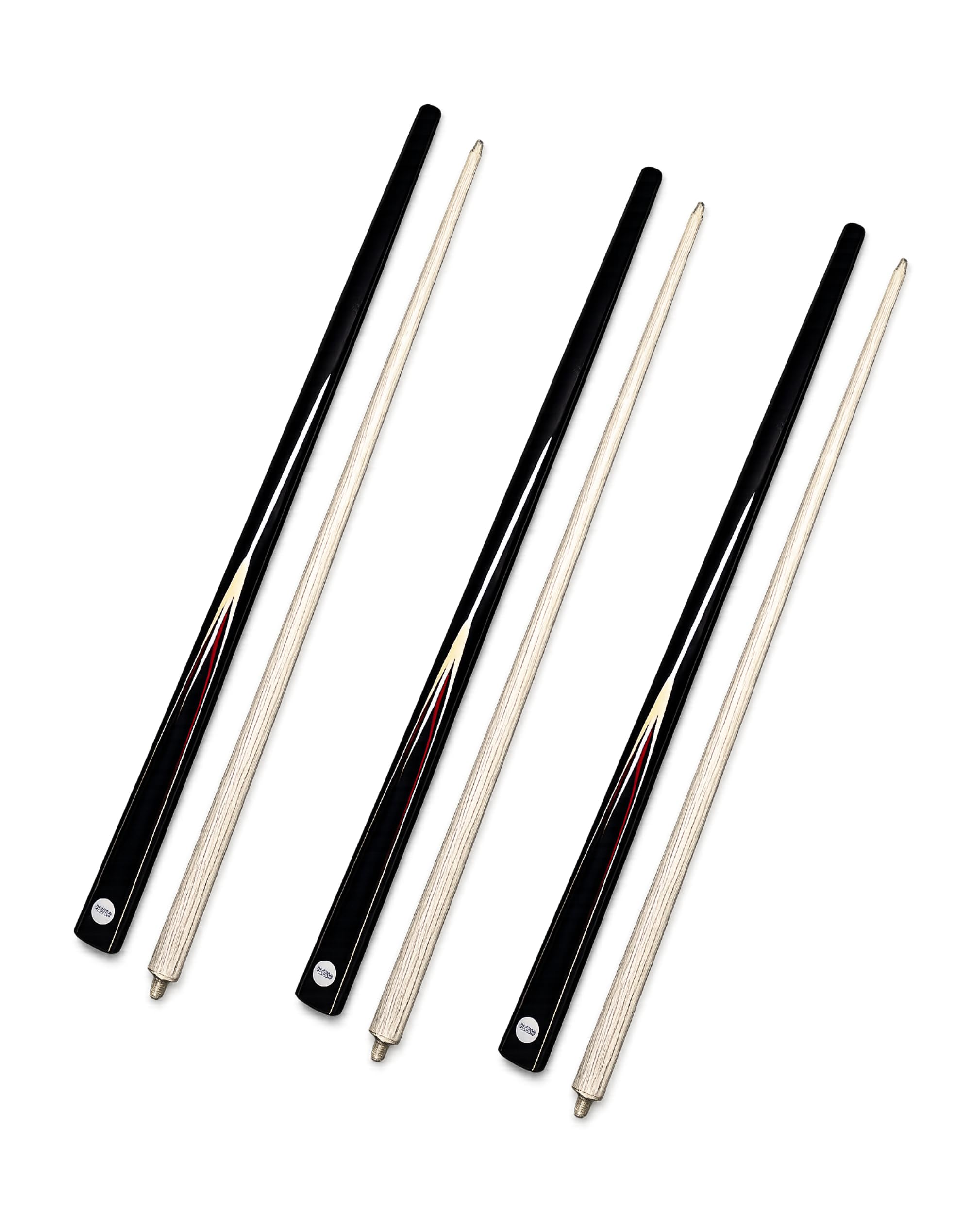 JBB Billiard cue Stick || Snooker cue Stick || Pool cue Stick Cue Sticks - 9mm || Orange & Black (3pcs)-picture-35