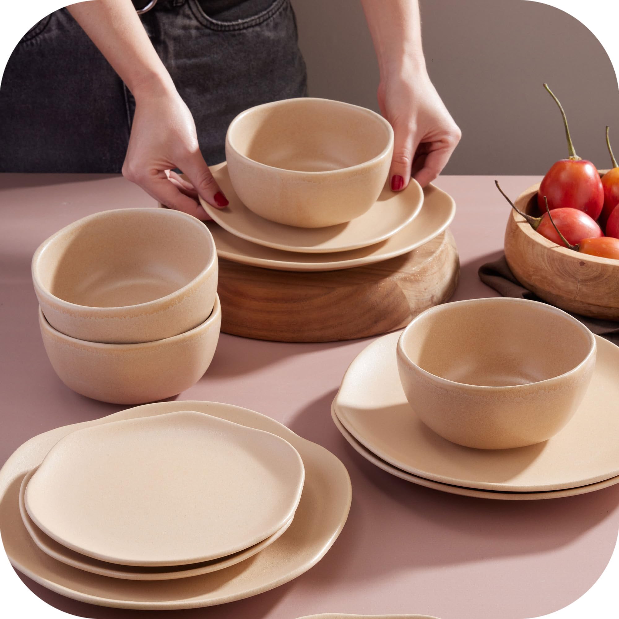 Vajillas Completas TecTakeu00ae Juego De Vajilla De Porcelana, 100