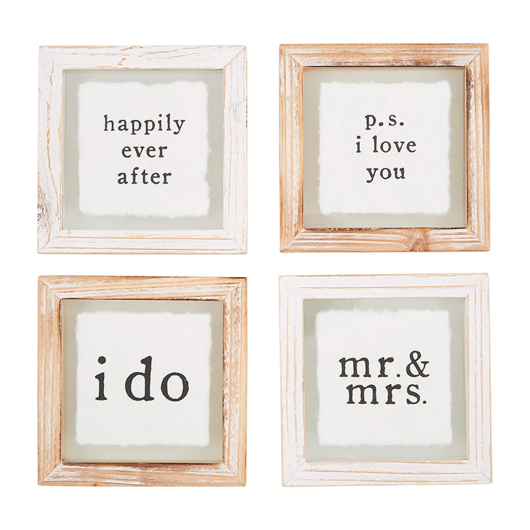 Dessous de verre Mr Mrs wood en bois noble gravé main