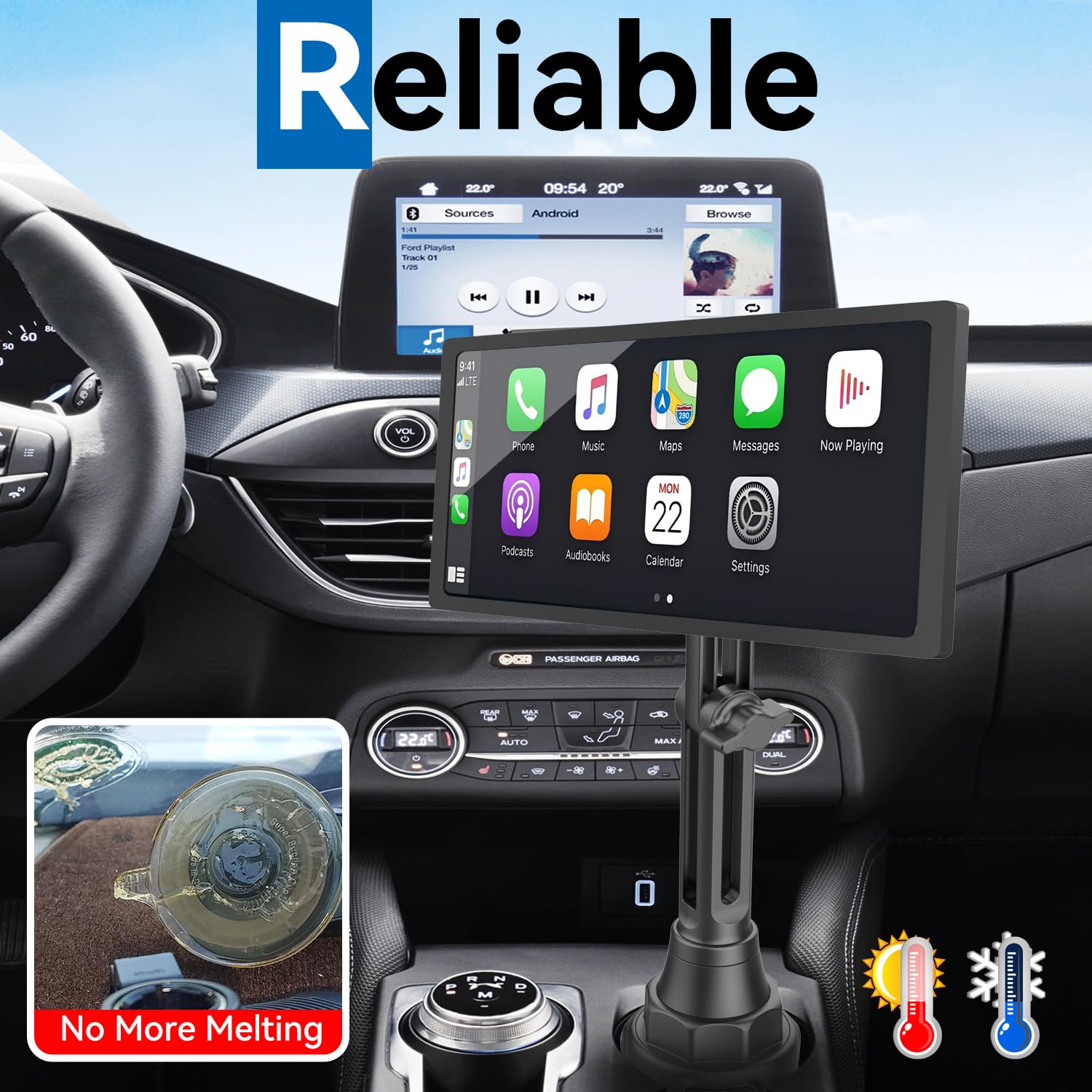Soporte de coche ajustable para pantalla de monitor portátil