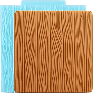 Wood Grain Tree Bark Silicone Molds Tree Bark Texture Fondant Mold for Cake Decorating Cupcake Topper Chocolate Candy Gum Paste Polymer Clay