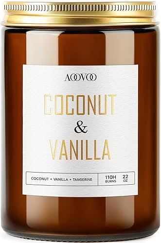 Miniatura 94 de AOOVOO Velas de canela de manzana, velas perfumadas de 9 onzas, vela de aromaterapia, vela de soja para el hogar