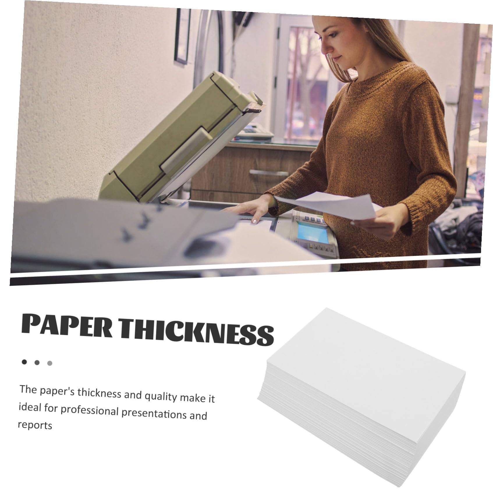 Healvian Reißfestes Multifunktionspapier Dicke Kartonpapierblätter zum Drucken und Basteln 500 Blatt Weißes Druckerpapier für Drucker für Büro und Zuhause