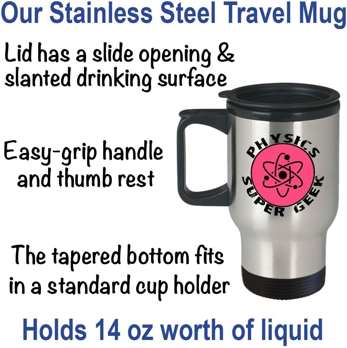 me,myself & i DESIGNS Cow Coffee Travel Mug Good Moooning Cowfee Time 14 oz Stainless Steel Travel Tumbler Handled Gift
