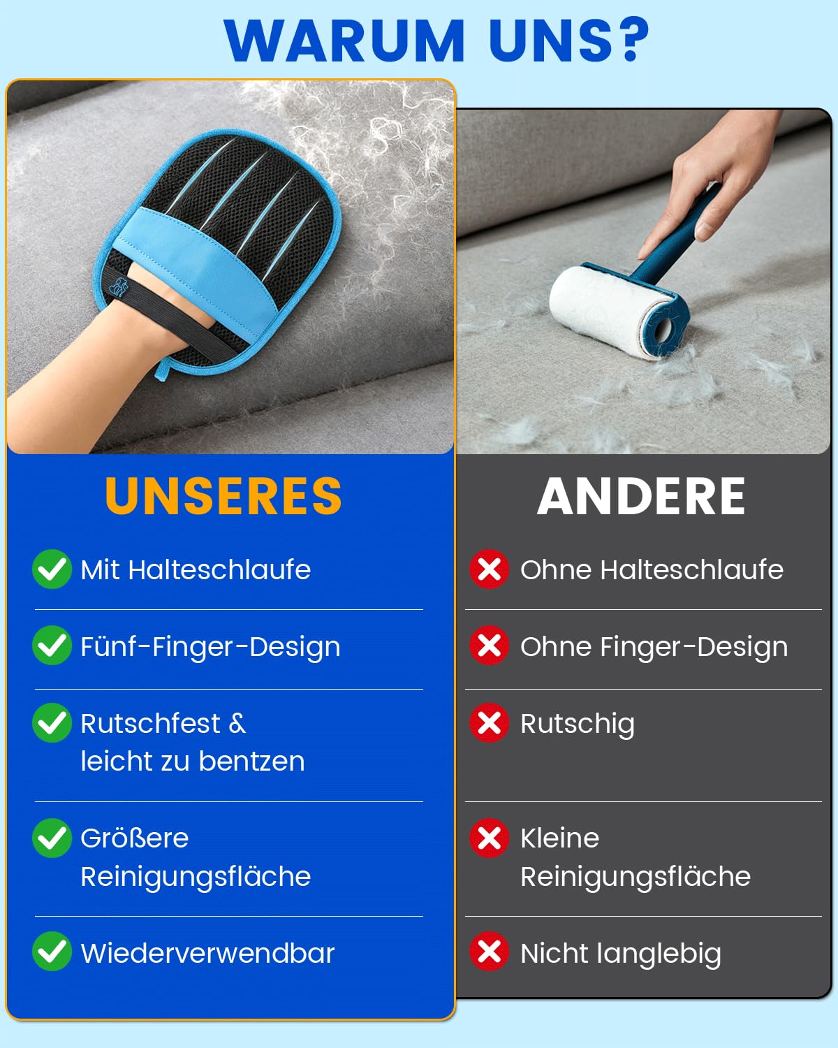 Magic Brush Rękawica do usuwania sierści zwierząt domowych, 2 sztuki, elektrostatyczne rękawice do usuwania sierści dla psów i kotów, Magic Brush Pure Path Pet Dog Cat Hair Remover do mebli