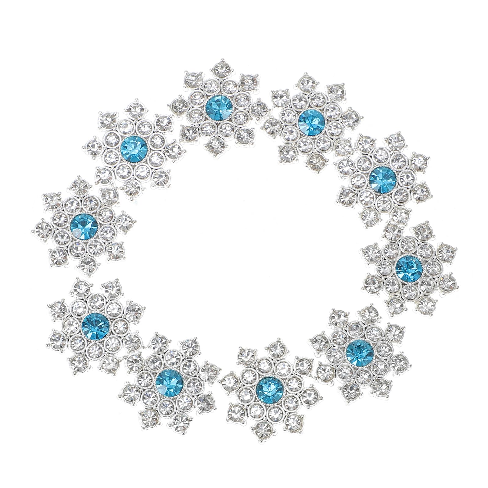 Boutons en forme de flocon de neige strass raffinés pour joaillerie DIY