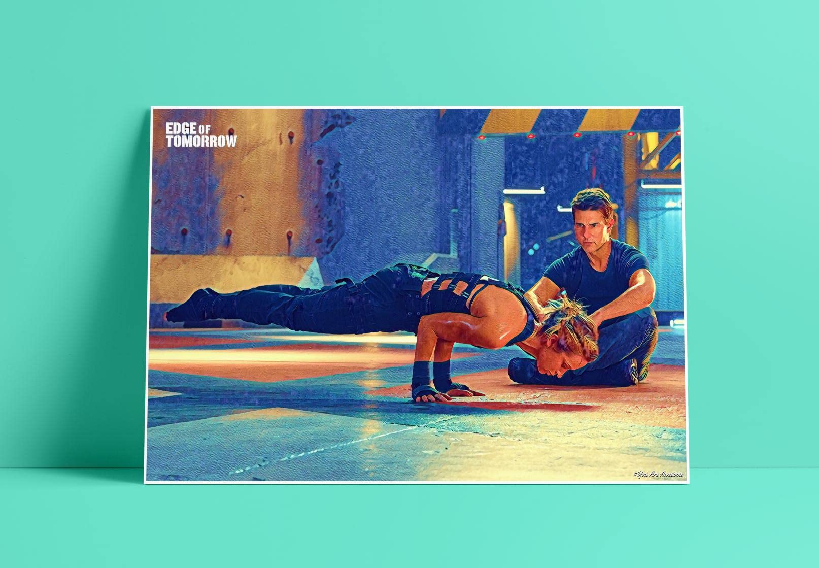 You are Awesome- Edge of Tomorrow Movie: Tom Cruise and Emily Blunt Action/Sci-fi Art Effect Poster 03 (18inchx12inch)