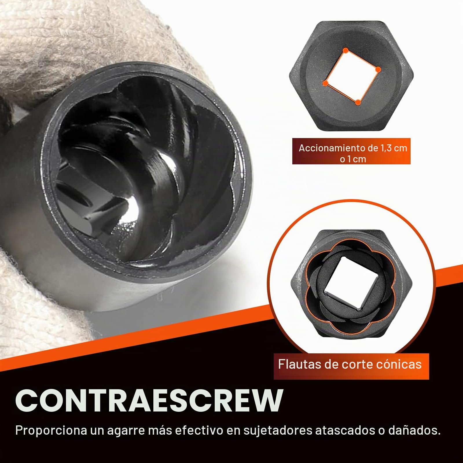 Juego de Extractores de Tornillos, 22 Piezas | Extractor de Tornillos, Para Quitar Dañados, Congelados, Tuercas Oxidadas, Tornillos y Pernos
