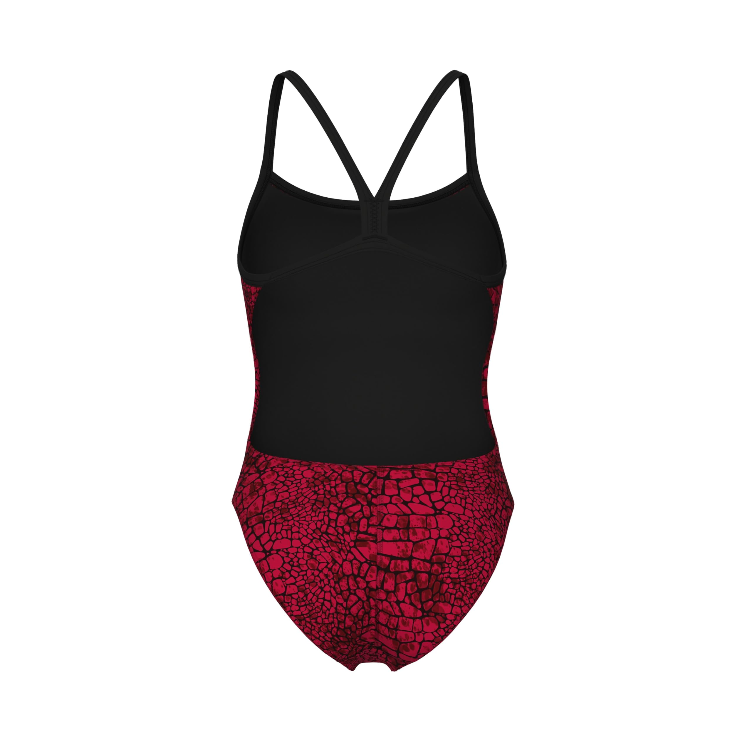 Arena W Snakeskin Swimsuit CHALLENGEBACK, kolor 900 -BLACK-TEAM, fioletowy rozmiar 42 900 - Black Team Purple 42, 400 - czarny - Team Red, 36