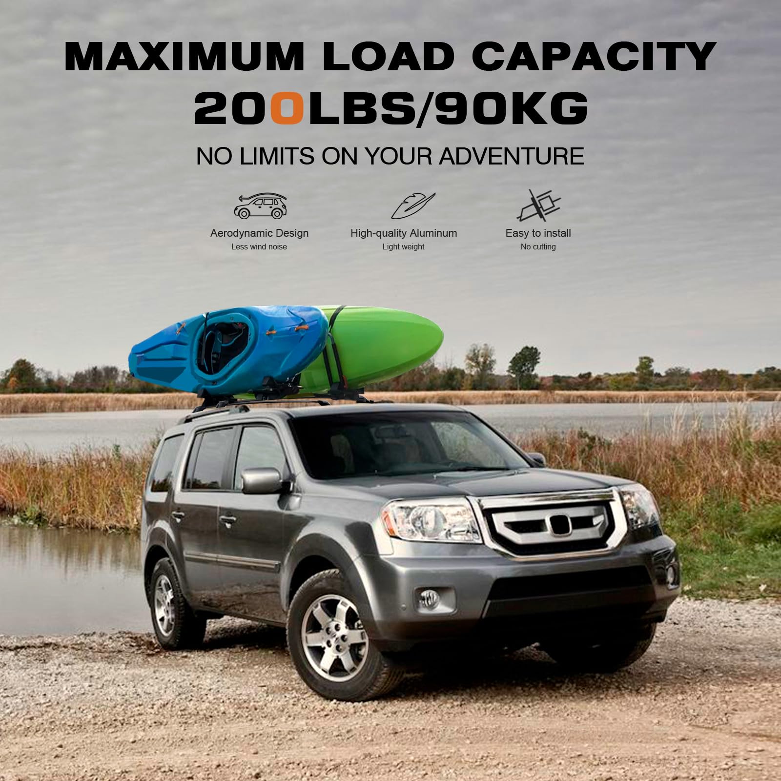 Car Roof Rack JDMON Roof Rack Cross Bars Compatible With Honda HR