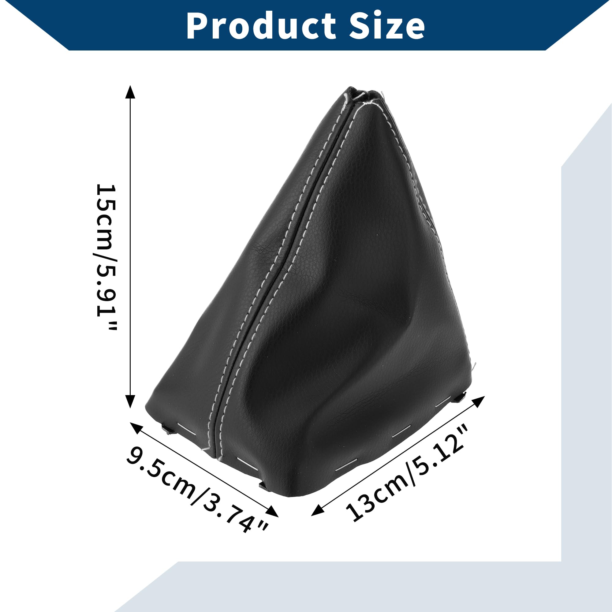 Funda Para Palanca De Cambios De Coche - Piel Sintética Negra, Compatible Con Ford Focus/C-Max 2003-2010, Fácil Instalación