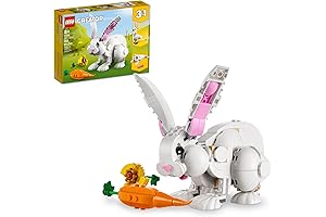 Creator 3 in 1 White Rabbit Animal Toy Building Set: Build a...