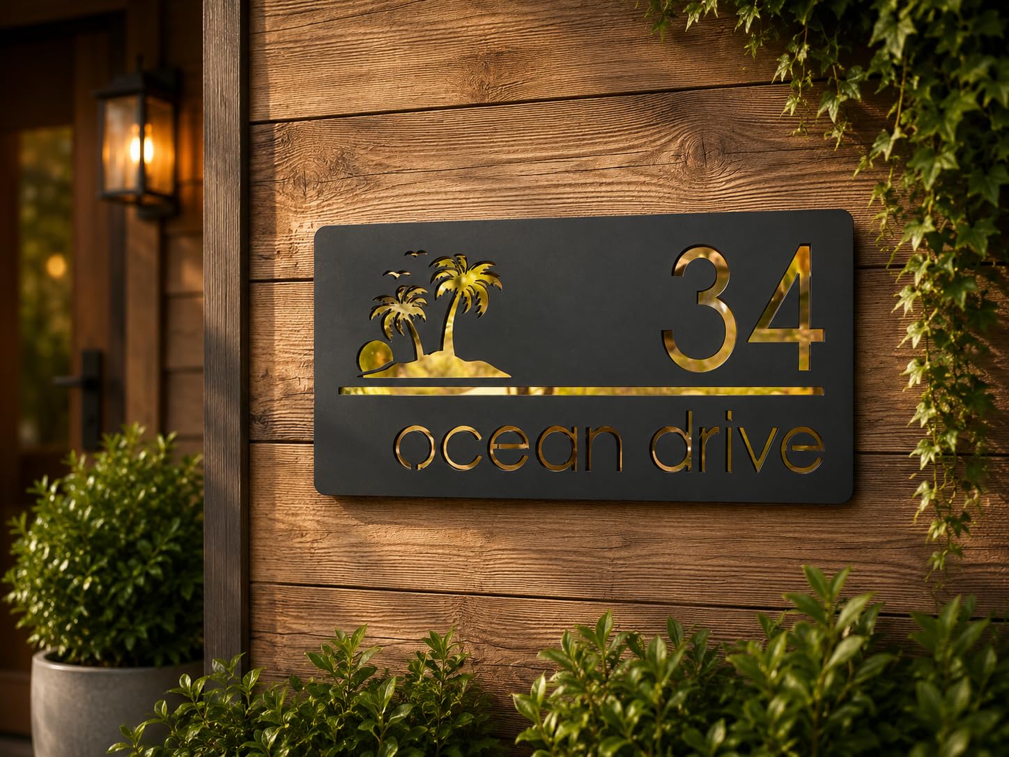 Name Plates for Home Entrance Outdoor | Water Weather Proof Matt Black Acrylic 30x15cm 3D Letters- Golden Letters, Ideal for Home, Office and Outdoor Entrances — Amazon image 16
