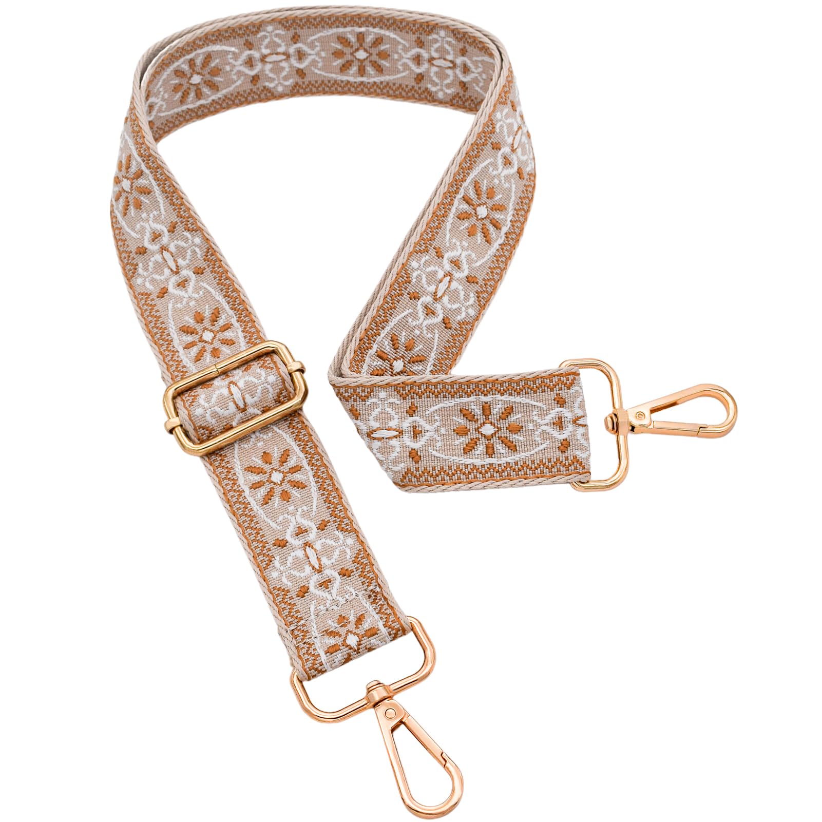 ROYGBCP Adjustable Replacement Shoulder Strap for Handbag and Wide Shoulder Bag for Women, Width: 1.5 inches (3.8cm), Length: 28"~50" (65-130cm)
