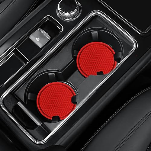 Miniatura 9 de Paquete de 4 posavasos para automóvil, 2.75 pulgadas, universales, antideslizantes, portavasos para automóvil, tapete de PVC para portavasos para