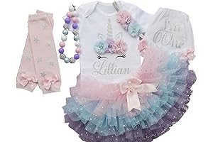 Silver Unicorn Birthday Outfit for 1st Birthday Girl