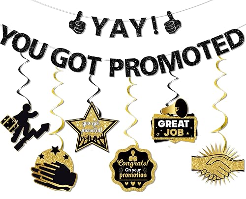 Yay! You Got Promoted Congratulations Banner Congratulations Decorations Promotion Decorations