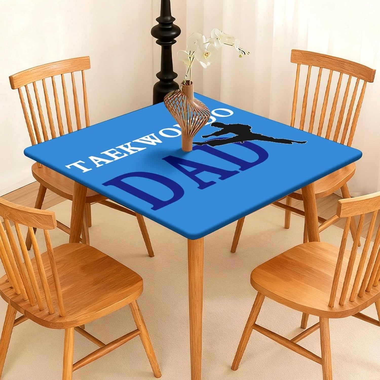 Taekwondo Dad Square Tablecloth Print Table Cloths Table Cover Wedding Party Holiday Decor