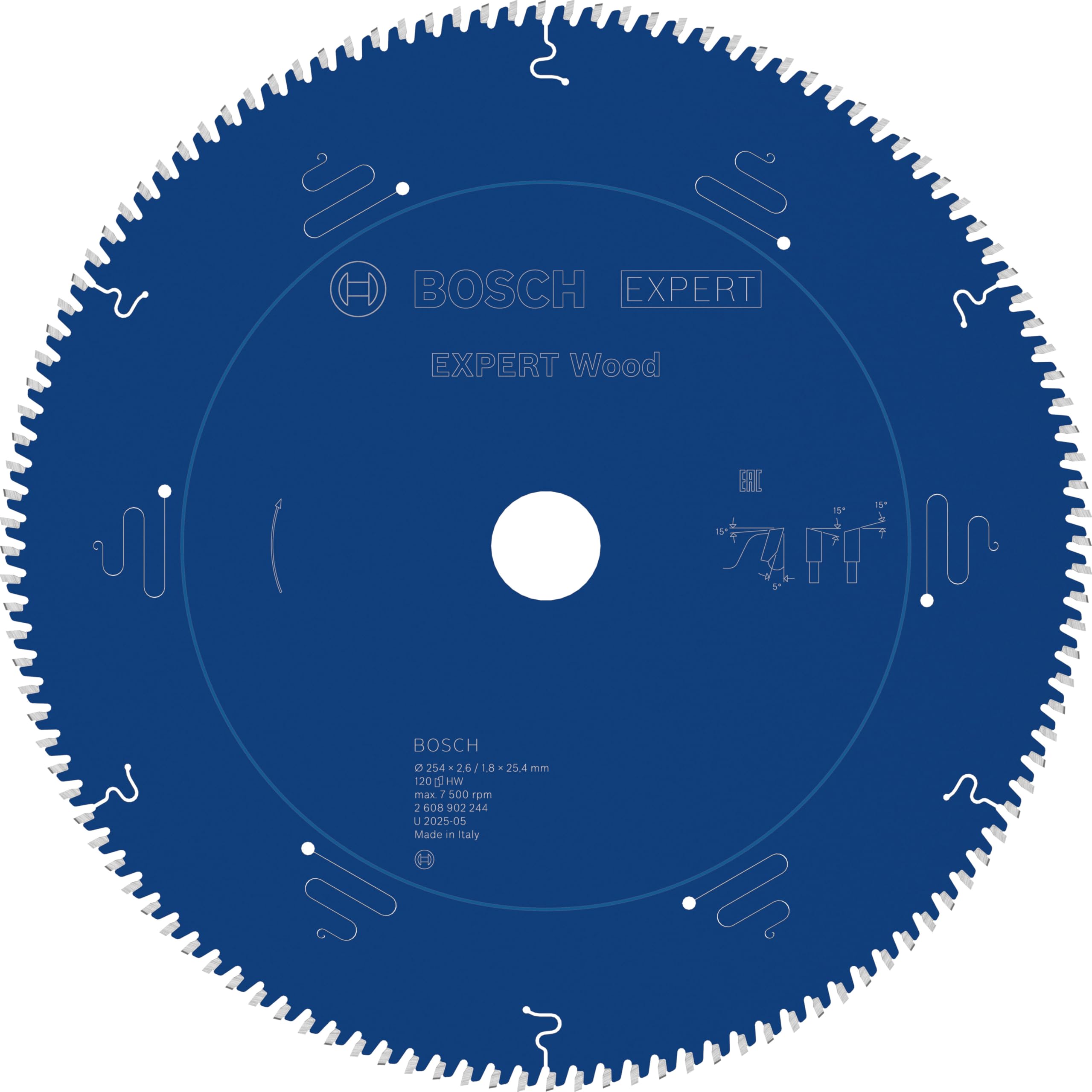 Bosch 1 hoja de sierra circular EXPERT Wood para sierras circulares de mesa (para madera blanda, madera dura, diámetro mm, accesorio profesional, sierra circular de mesa con cable)