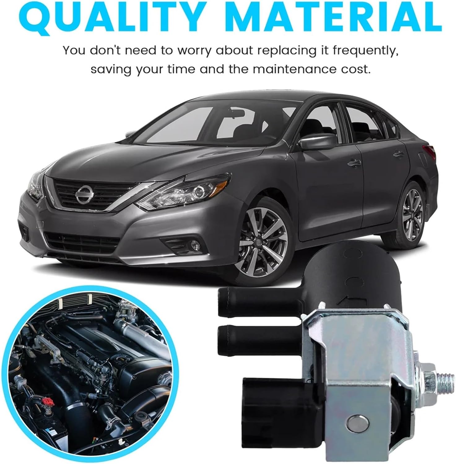Car Carbon Canister Solenoid Valve 14930-3YM0A K5T48595 Compatible With NISSAN Altima Juke Kicks Sentra Purge Control Solenoid Valve