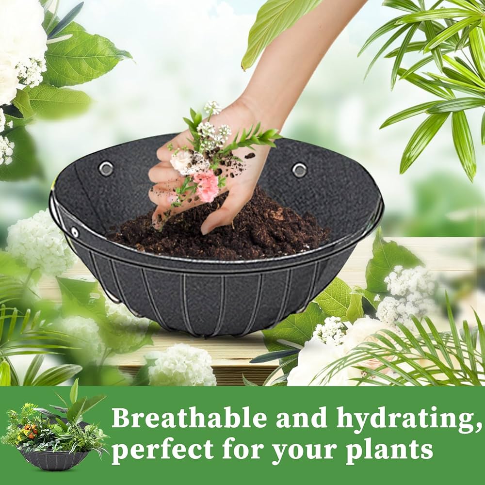 2 Pack Coconut Liners For Planters, Hanging Basket Coco