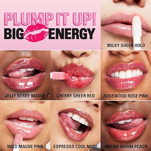 Miniatura 6 de Revolution, Pout Bomb - Brillo de labios voluminoso, alto brillo para labios brillantes, más llenos y gruesos con ácido hialurónico y péptidos,