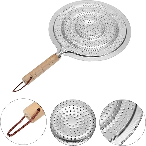 Miniatura 6 de DOITOOL Accesorios para parrilla Almohadilla de aislamiento para difusor de calor 2 piezas de acero inoxidable para estufas de horno, bandeja de