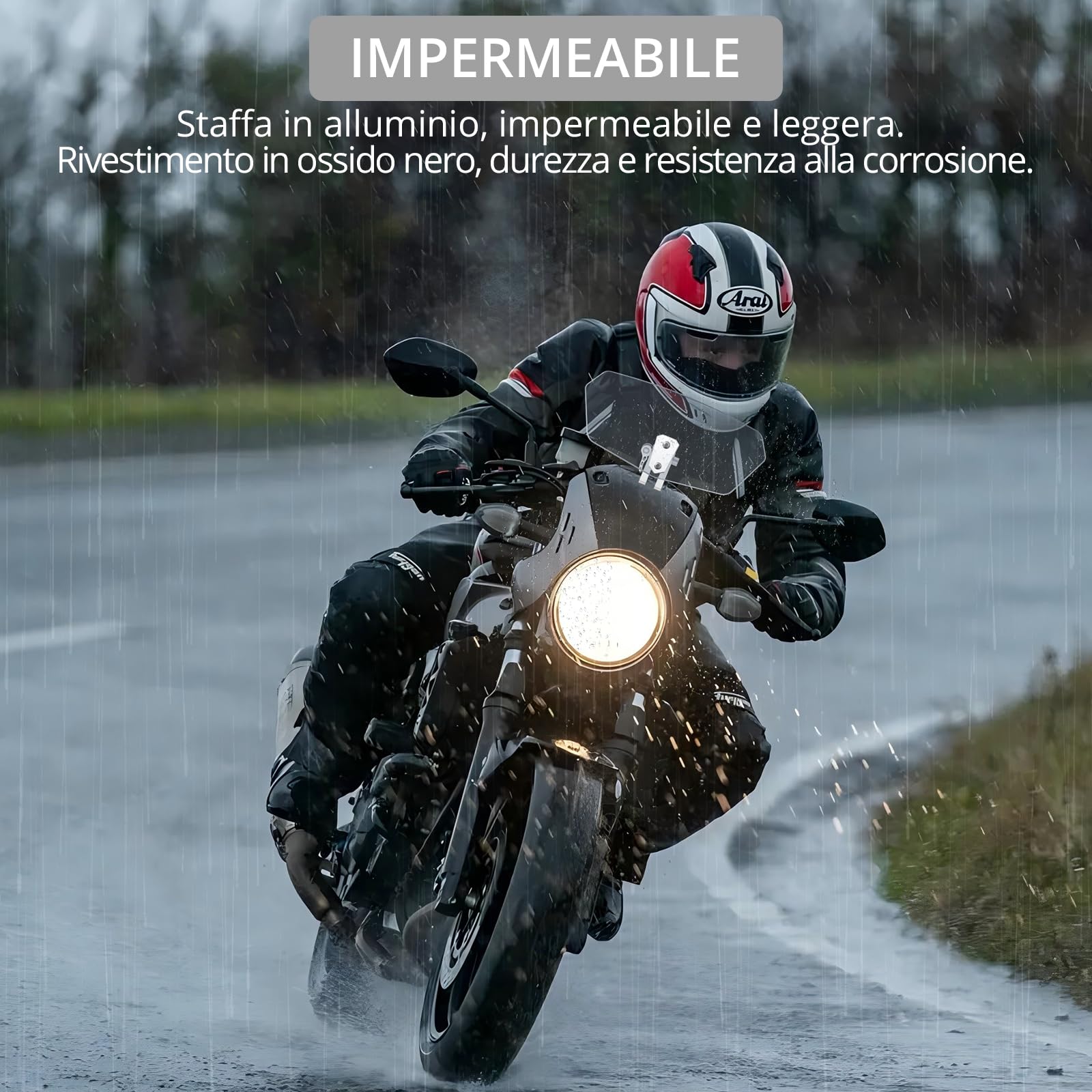 Justech Parabrezza Moto Spoiler di Estensione Parabrezza del Vento con Clip Regolabile Cupolino Spoiler Parabrezza Prolunga Deflettore Universale per Moto -Trasparente