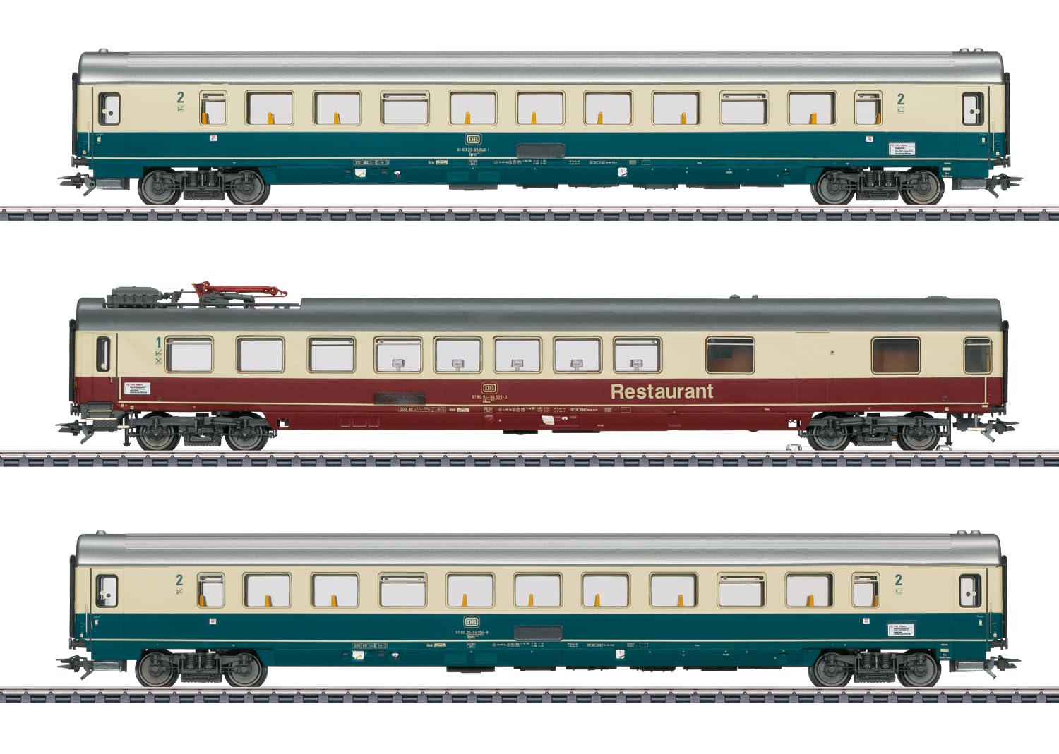 Märklin 43767 H0 3er-Set Personenwagen Fern Express FD 1980 Königssee der DB, MHI Set 1