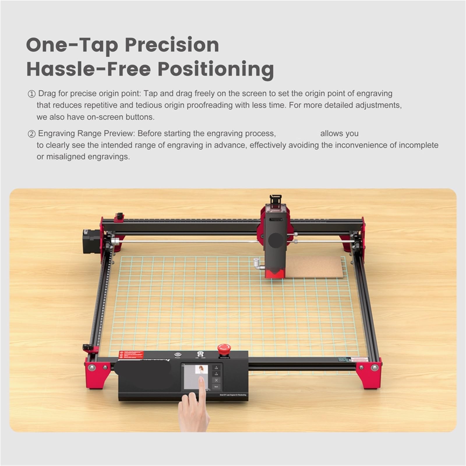 Máquina de Grabado Láser Máquina De Grabado Láser DIY 10W Corte Por Puntos Alta Precisión 3'. Grabador Pantalla Táctil 5 Pulgadas para Madera Metal Acrílico(10-watt engraving machine)