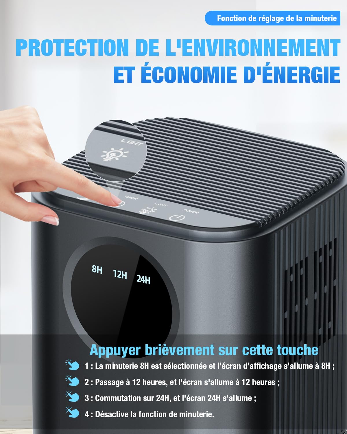 Deshumidificateur D' Air Anti Moisissure, ANOEPUY Portable 1700ML