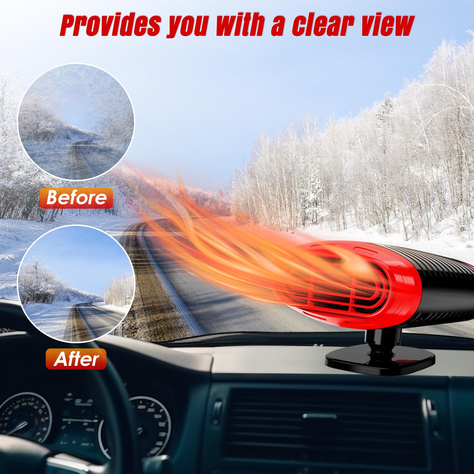 200W Autoheizung 12v: Auto Heizung Tragbar akku kfz Heizlüfter, Zigarettenanzünder 12 Volt Standheizung Scheibenheizung sitzheizung mit Ventilator für Wohnmobil PKW Camping LKW 12 v Car Heater