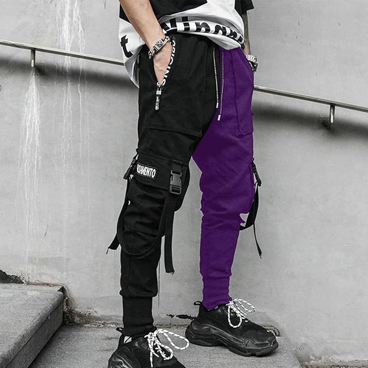 XYXIONGMAO Men's Jogger Pants Techwear Hip Hop Harem Pants Streetwear Tactical Track Pants - Image 2