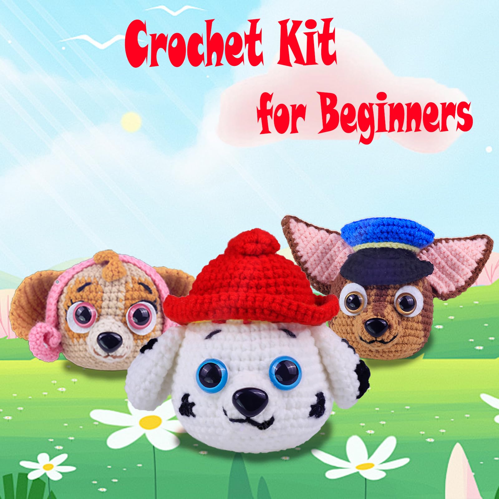 Kit de matériel de crochet d'animaux panda DIY, convient aux débutants. Kit de tricot au crochet