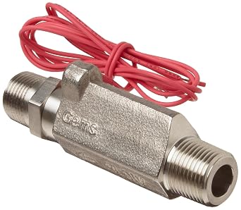 FS-380 Series Stainless Steel 316 High Pressure Flow Switch, Inline, Piston Type, 0.25 gpm Flow Setting, 3/8" NPT Male