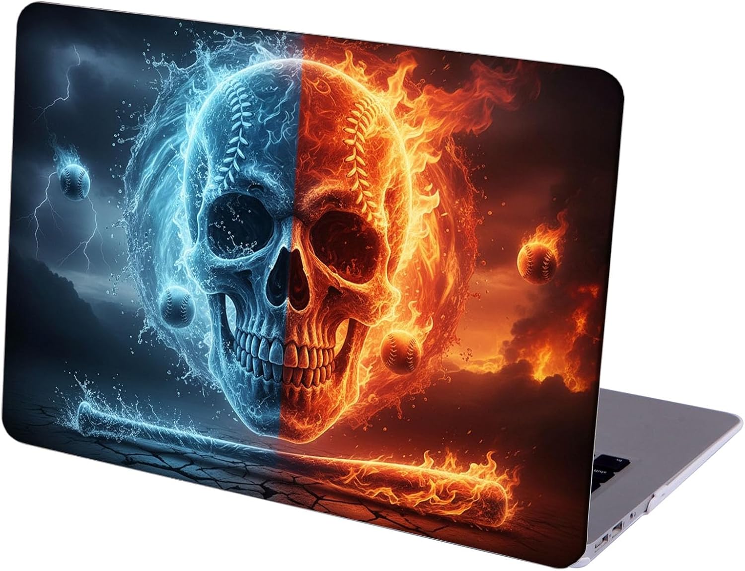 Compatible with MacBook Neo 13-inch, Hard Shell Case with Keyboard Cover and Screen Protector (A3404 A18 Pro chip, 2026 Release) - Baseball Skull MC22178