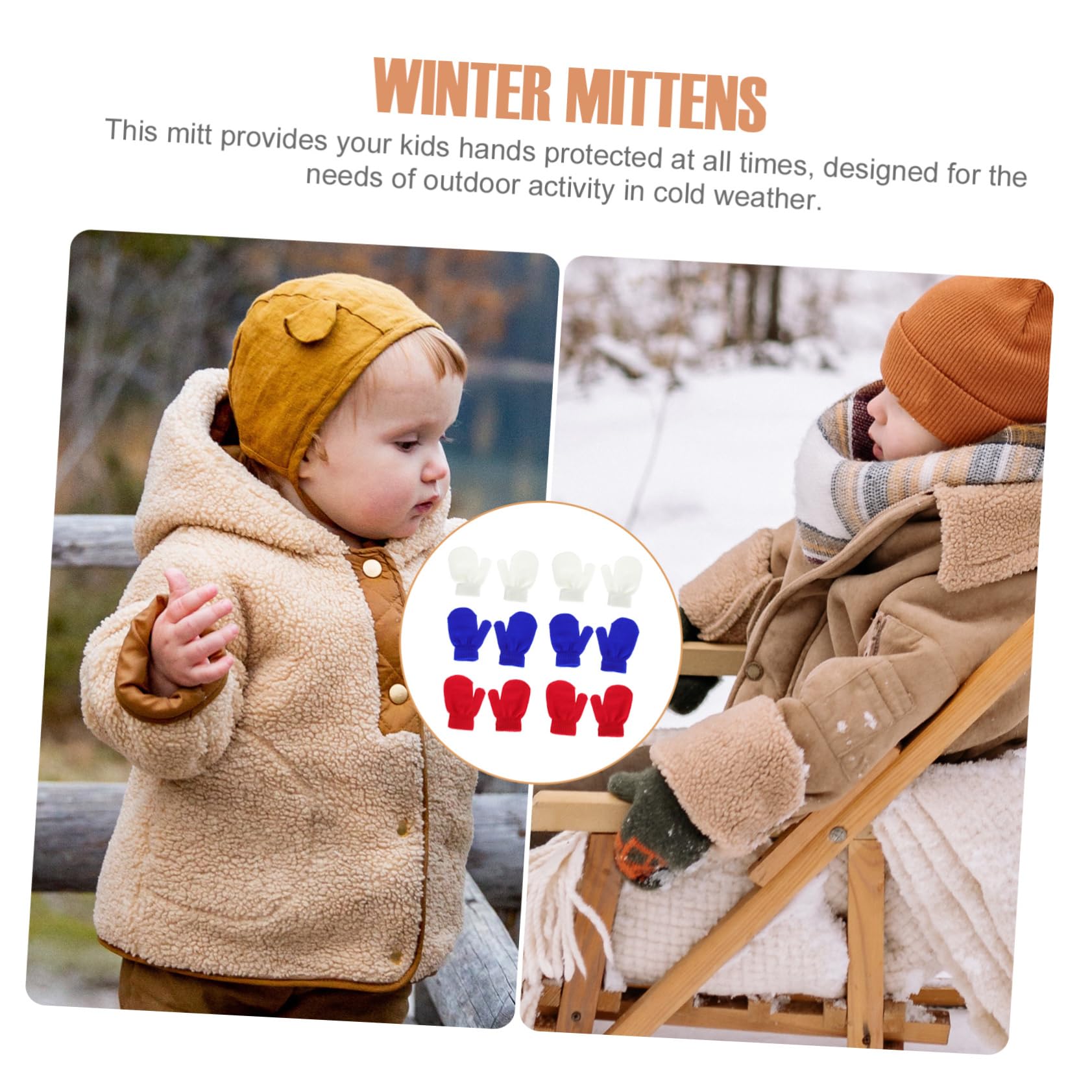 GALPADA Guantes Mitones Infantiles De Punto Tejer Guante Infantil Mitones De Bebé Recién Nacido Mitones Calientes Mitones De Invierno Para Bebés Hilo Acrílico