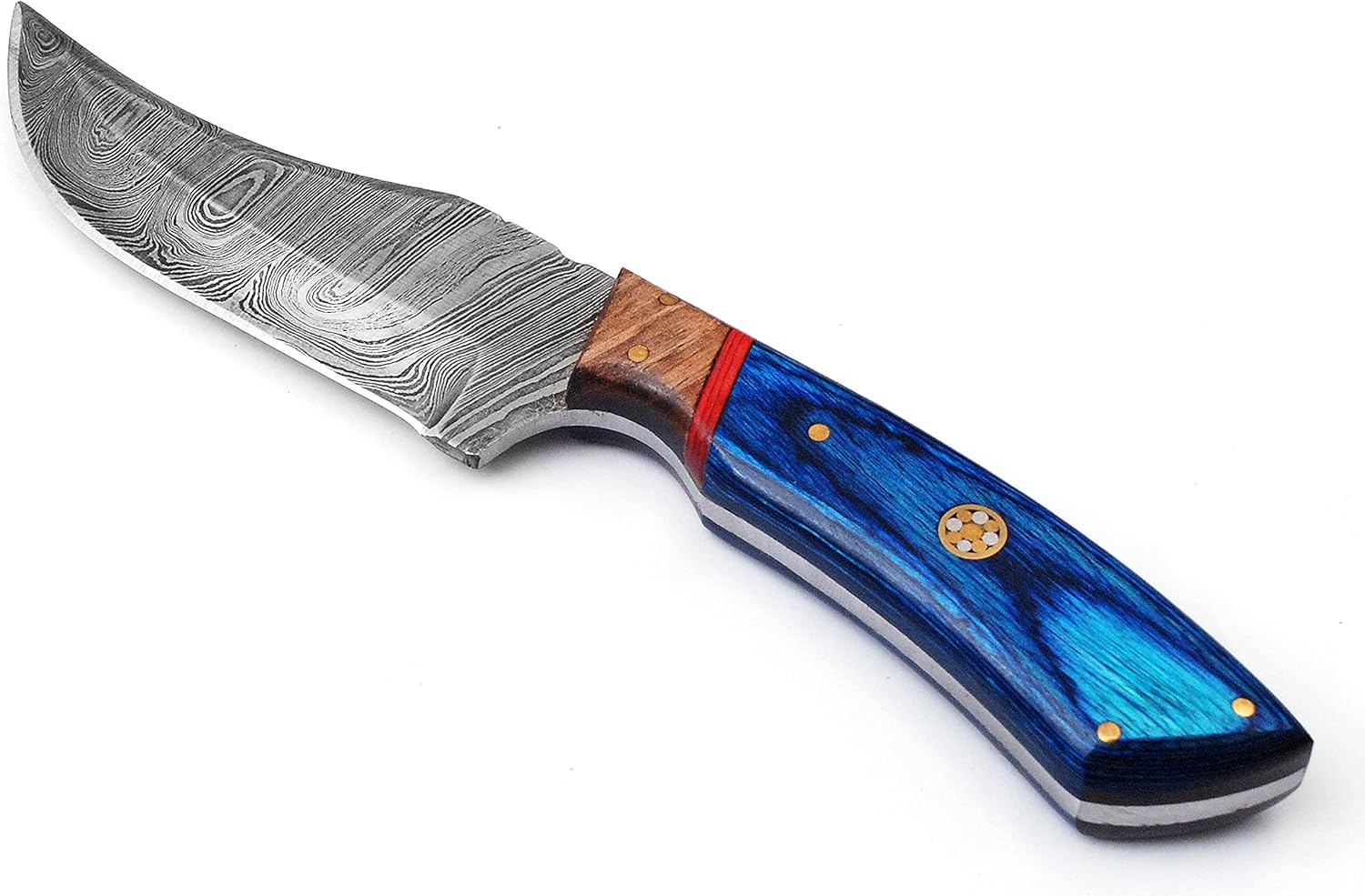 Custom Handmade Damascus Steel Hunting Knife for Skinning Camping Outdoor- Fixed Blade Hunting Knife With Sheath Belt Loop