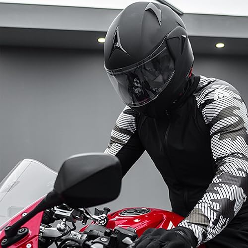 Miniatura 9 de Casco de motocicleta modular ILM 10colores, XL, Negro mate