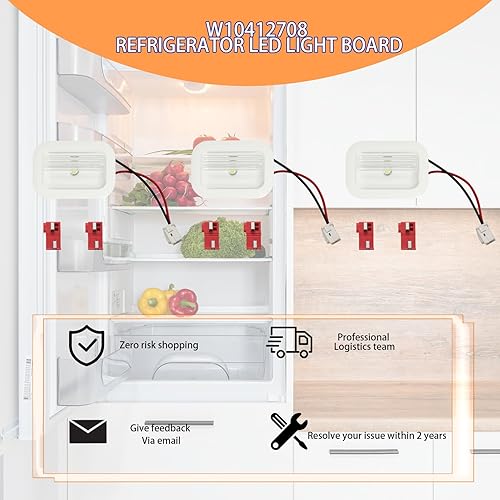 Miniatura 7 de Actualización 2024 W10695459 W10843353 W11683243 para Whirlpool Maytag Refrigerador Led Module Component*2, reemplaza W10660728 W10279030 W11205083