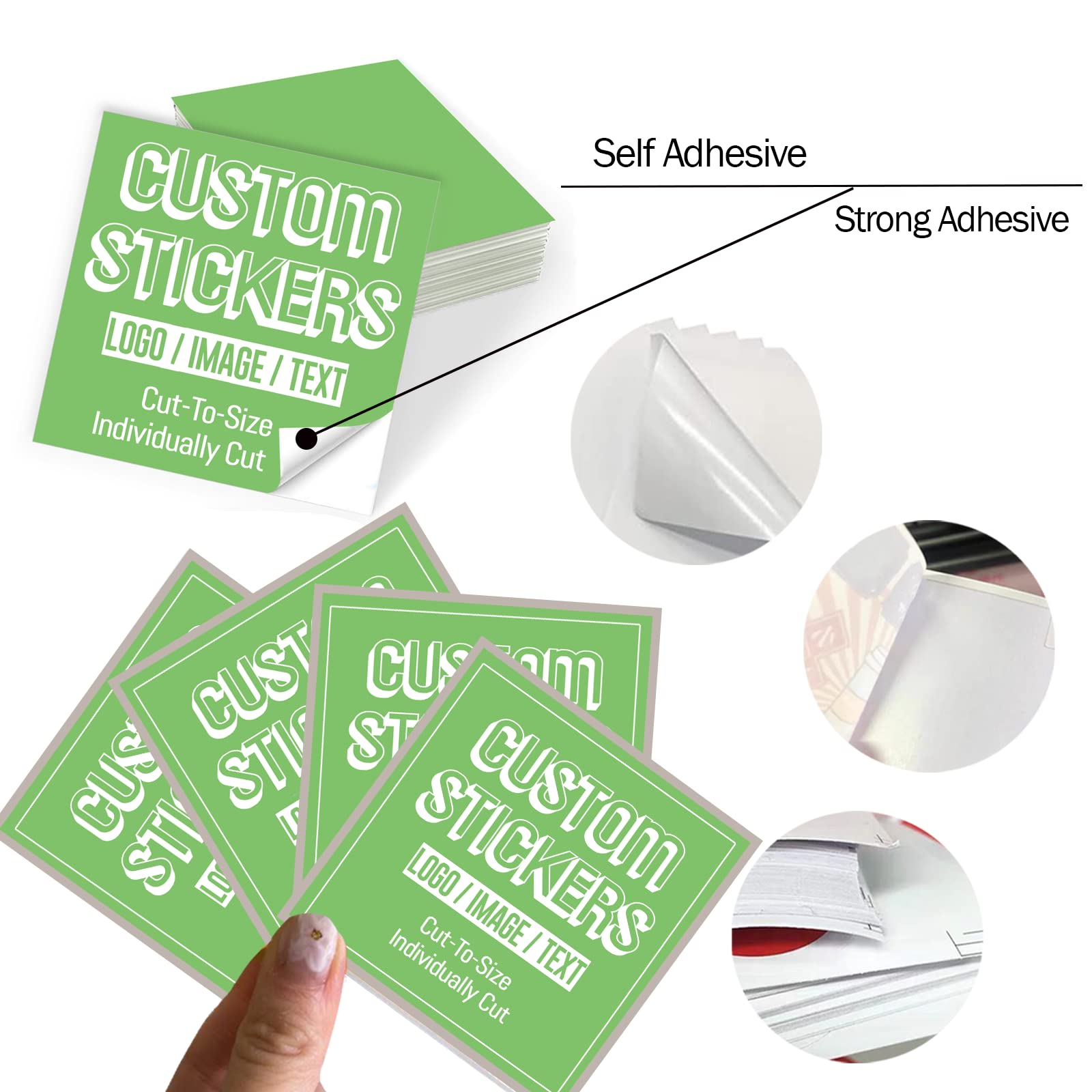 Business Stickers 100-500 Custom Stickers - Personalized Vinyl Labels ...