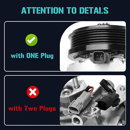 Miniatura 3 de Compresor de AC con embrague para Ford Focus 2.0L 2012 2013 2014 (enfoque 2014 solo hasta 232014), aire acondicionado reemplaza 97323 98323, CON UN