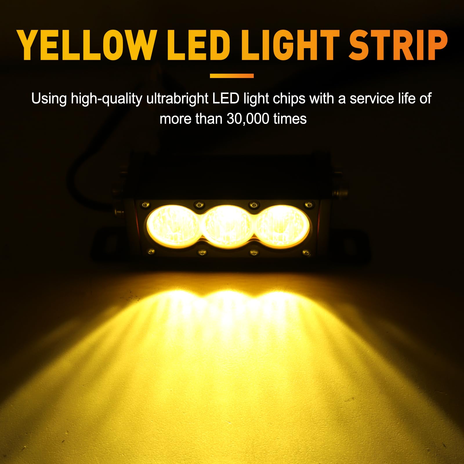RIGIDON Listwa LED Offroad 15 cm 30 W listwa świetlna LED z zestawem okablowania 12 V, powodzią reflektorów światła przeciwmgielne bursztyn reflektor roboczy bar LED do 4x4 Offroad samochód ciężarowy