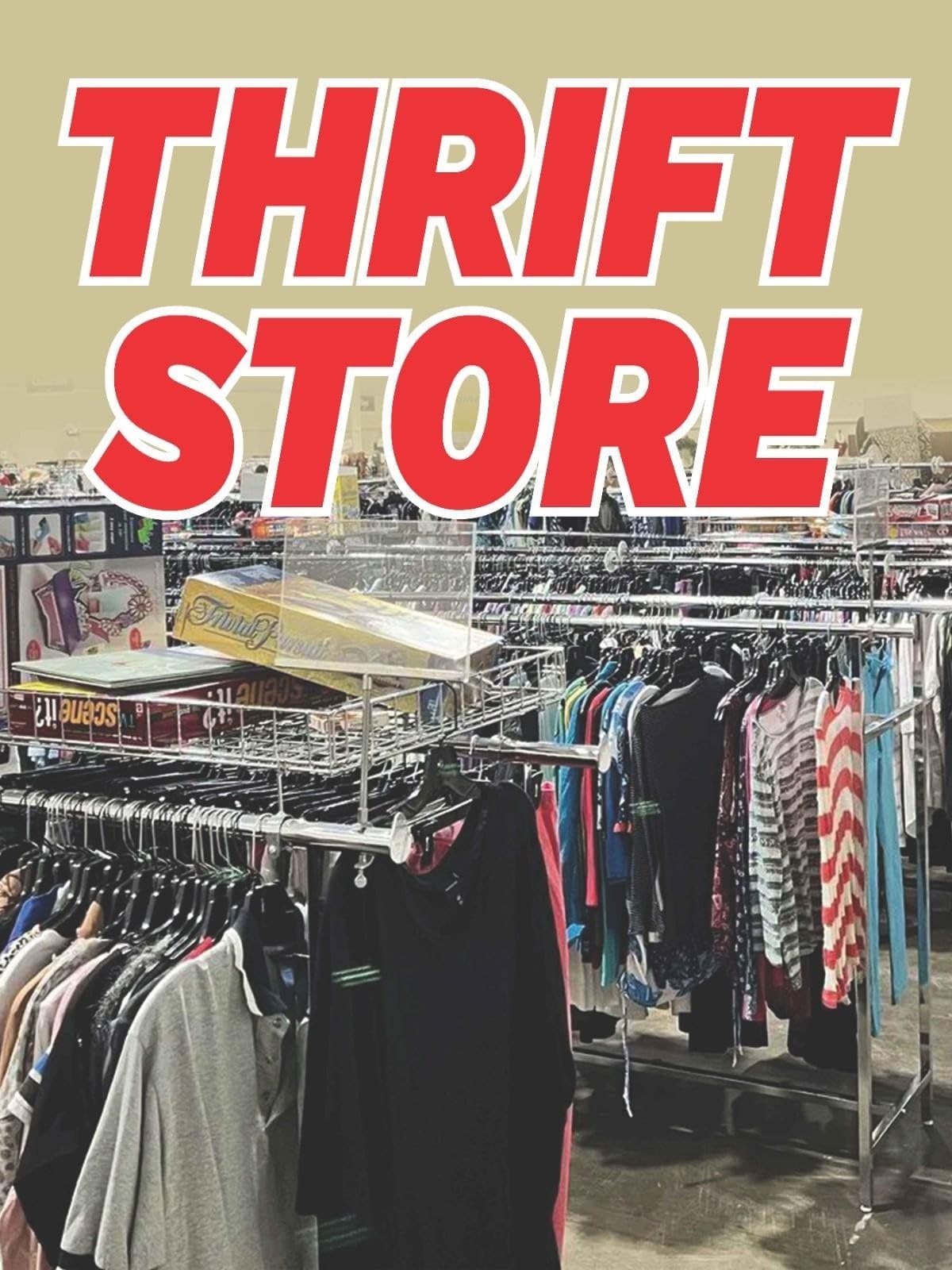 Thrift Store | Full Color Window Display Signs | 18"W x 24"H