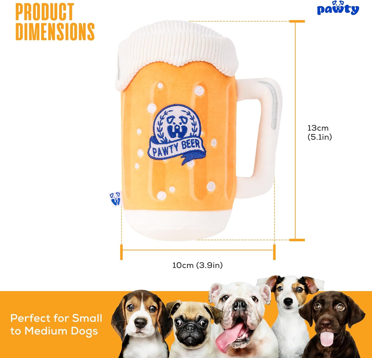 PAWTY Happy Hour Dog Toy Bundle (3-Pack) — Claws Awoof + 1996 Tequila + PAWTY Beer — Squeaky Plush Bar Parody Gift for Dogs